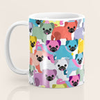 Colored Pugs Pattern - no1 Coffee Mug Gallery Image 3