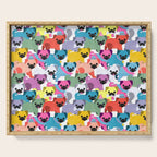 Colored Pugs Pattern - no1 Serving Tray Gallery Image 1
