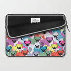 Colored Pugs Pattern - no1 Laptop Sleeve Gallery Image 2