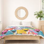 Colored Pugs Pattern - no1 Duvet Cover Gallery Image 3