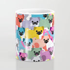 Colored Pugs Pattern - no1 Coffee Mug Gallery Image 4