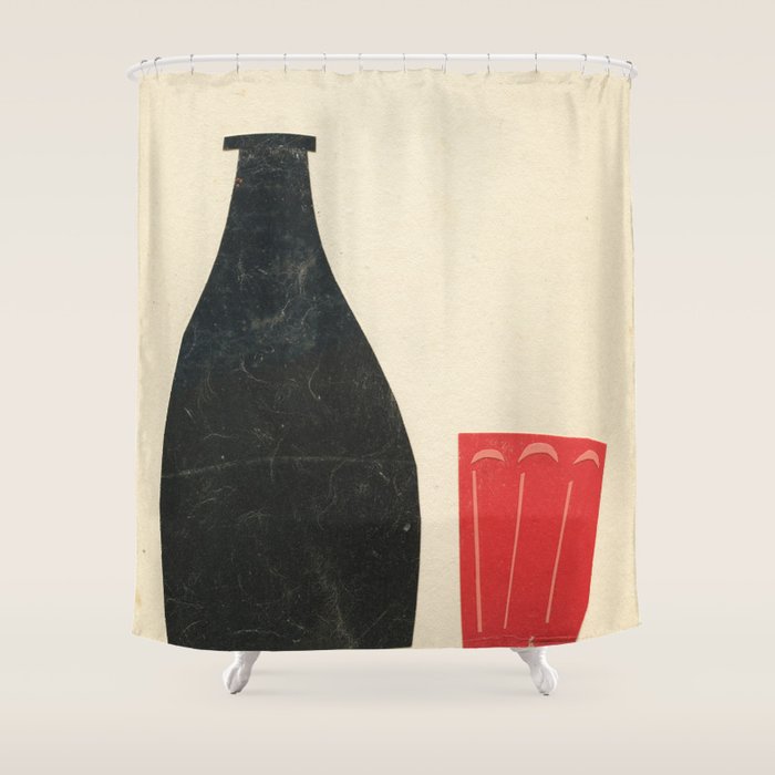Bottle and Tumblr Shower Curtain Gallery Image 1