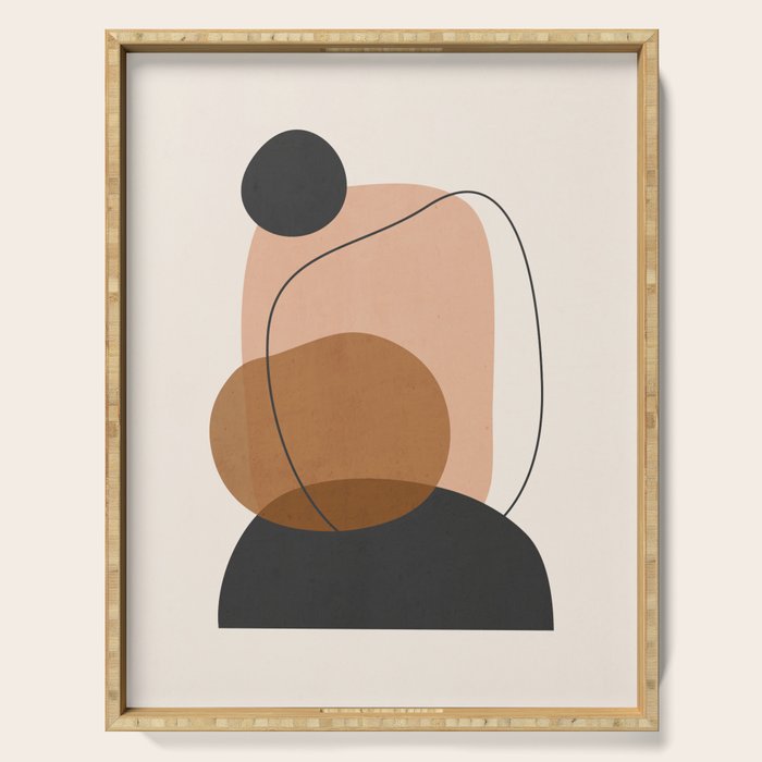 Minimal Abstract Art 12 Serving Tray Gallery Image 1