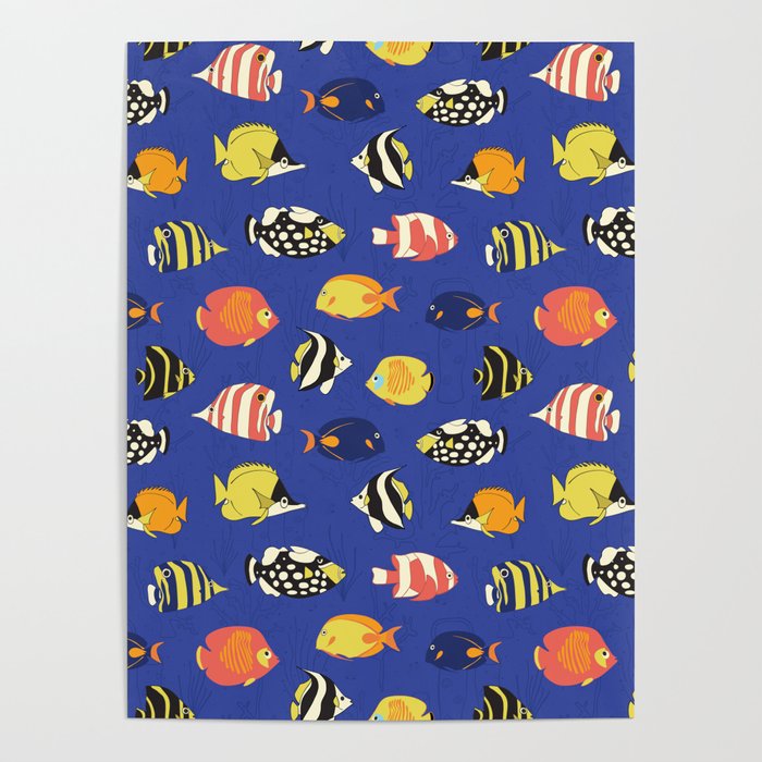 Exotic School Of Reef Fish Poster Gallery Image 4