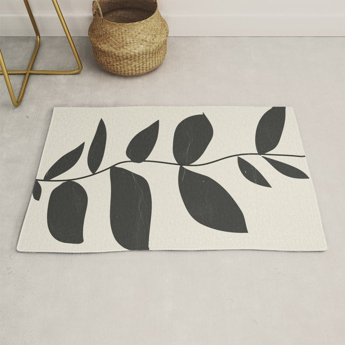 minimal plant Rug Gallery Image 1