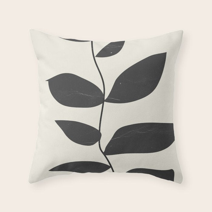 minimal plant Throw Pillow Gallery Image 6