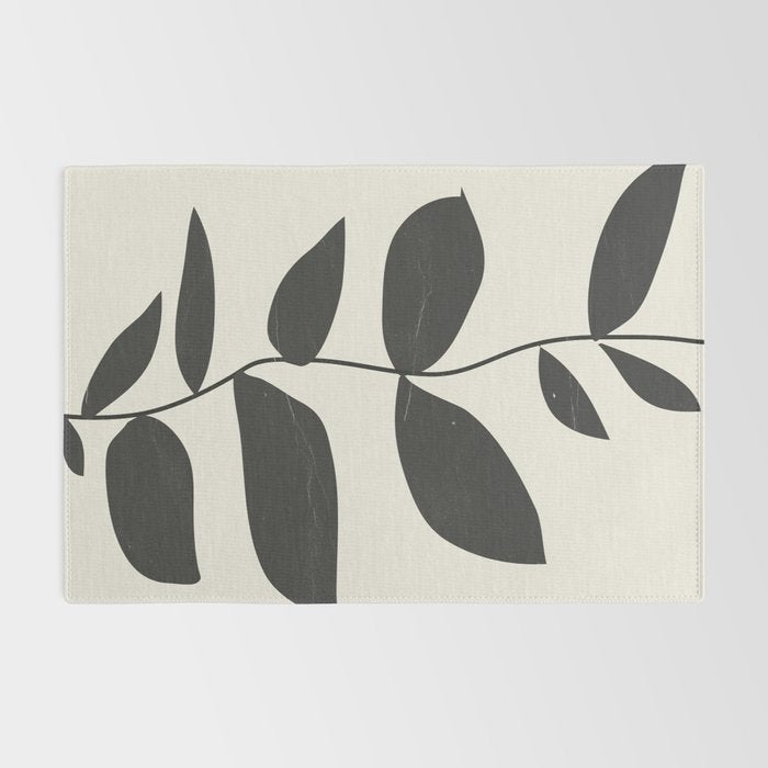 minimal plant Rug Gallery Image 2
