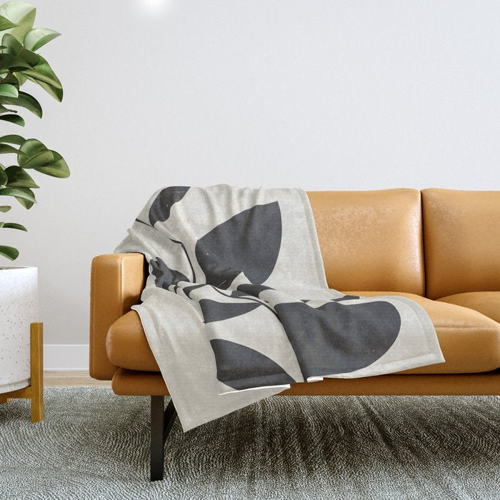 minimal plant Throw Blanket Gallery Image 1