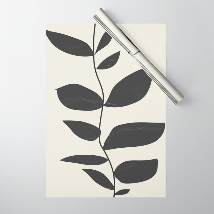 minimal plant Wrapping Paper Gallery Image 1