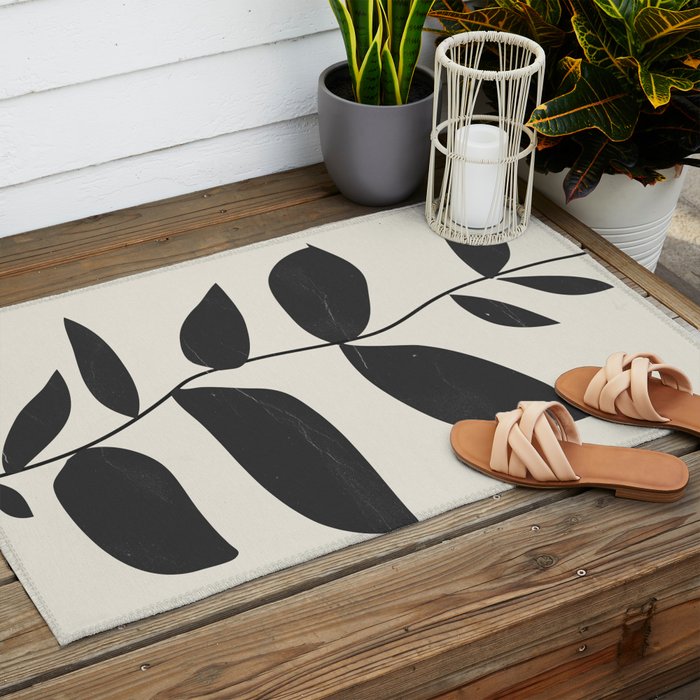 minimal plant Outdoor Rug Gallery Image 2