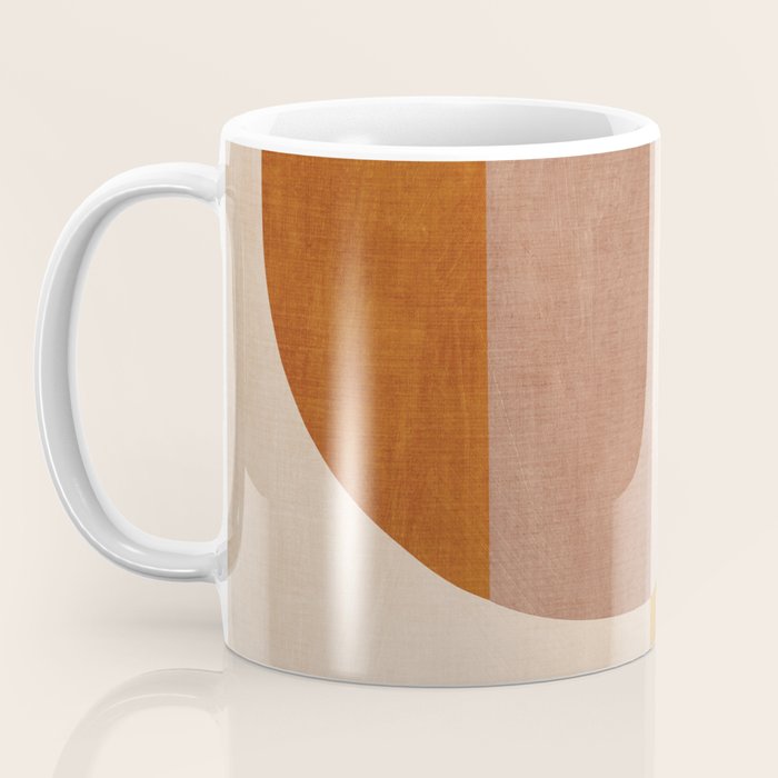 Terracotta Tones Modern Geometric Abstract Artwork Coffee Mug Gallery Image 3