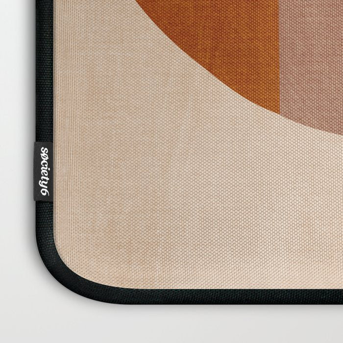 Terracotta Tones Modern Geometric Abstract Artwork Laptop Sleeve Gallery Image 3