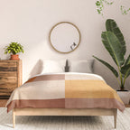 Terracotta Tones Modern Geometric Abstract Artwork Comforter Gallery Image 3