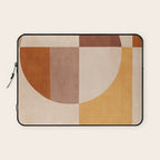 Terracotta Tones Modern Geometric Abstract Artwork Laptop Sleeve Gallery Image 1