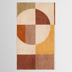 Terracotta Tones Modern Geometric Abstract Artwork Tablecloth Gallery Image 2