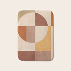 Terracotta Tones Modern Geometric Abstract Artwork Bath Mat Gallery Image 1