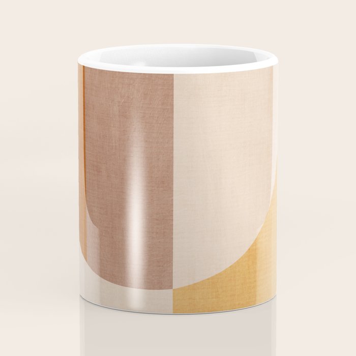 Terracotta Tones Modern Geometric Abstract Artwork Coffee Mug Gallery Image 4