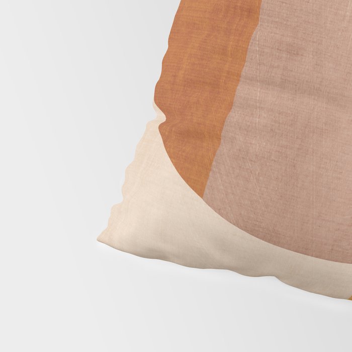 Terracotta Tones Modern Geometric Abstract Artwork Pillow Sham Gallery Image 4