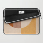 Terracotta Tones Modern Geometric Abstract Artwork Laptop Sleeve Gallery Image 2