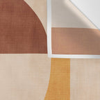 Terracotta Tones Modern Geometric Abstract Artwork Wall Tapestry Gallery Image 3