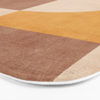 Terracotta Tones Modern Geometric Abstract Artwork Bath Mat Gallery Image 3