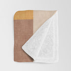 Terracotta Tones Modern Geometric Abstract Artwork Throw Blanket Gallery Image 3