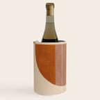 Terracotta Tones Modern Geometric Abstract Artwork Wine Chiller Gallery Image 2