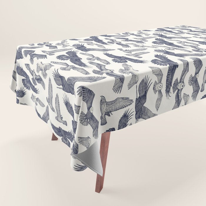 birds of prey blue Tablecloth Gallery Image 1