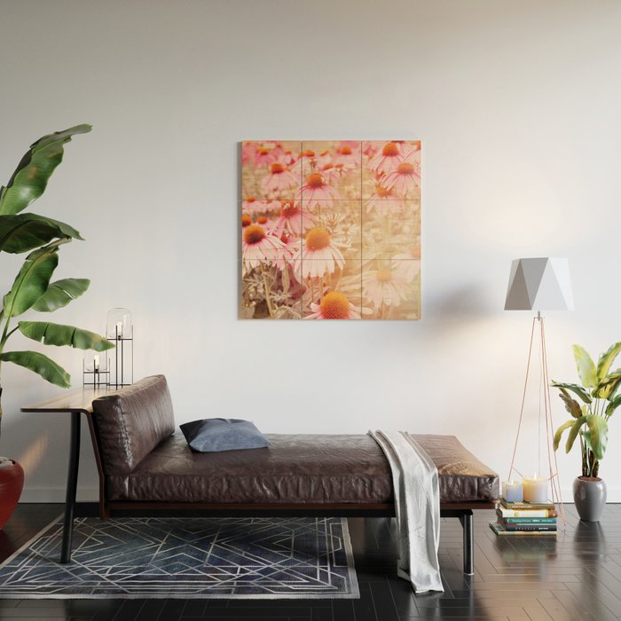 37 Flowers Wood Wall Art Gallery Image 2