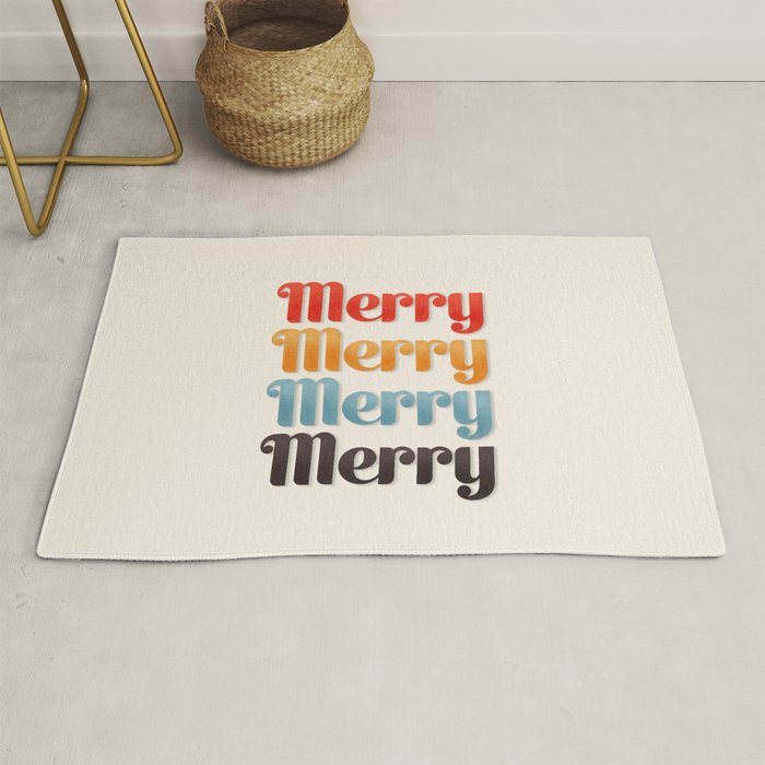 Merry typography Rug Gallery Image 1