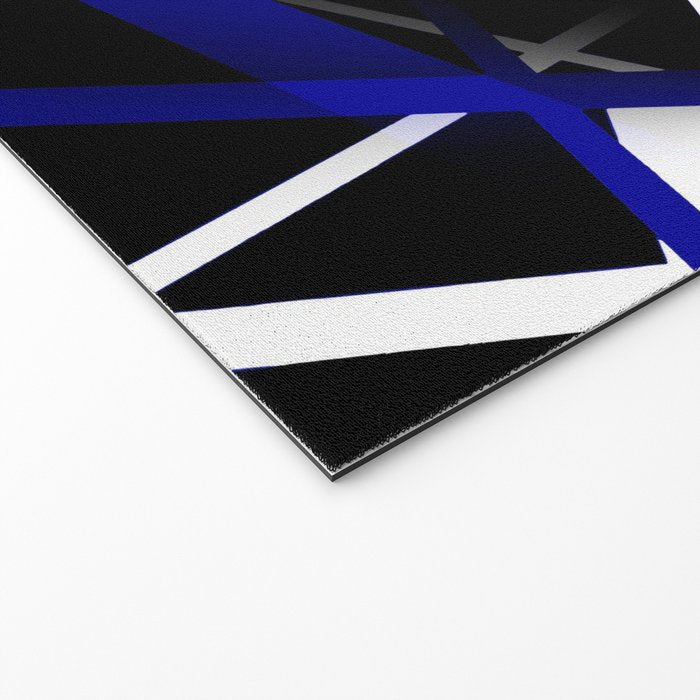 Seamless Abstract Royal Blue and White Lines Welcome Mat Gallery Image 2