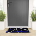 Seamless Abstract Royal Blue and White Lines Welcome Mat Gallery Image 3