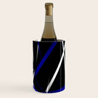 Seamless Abstract Royal Blue and White Lines Wine Chiller Gallery Image 2
