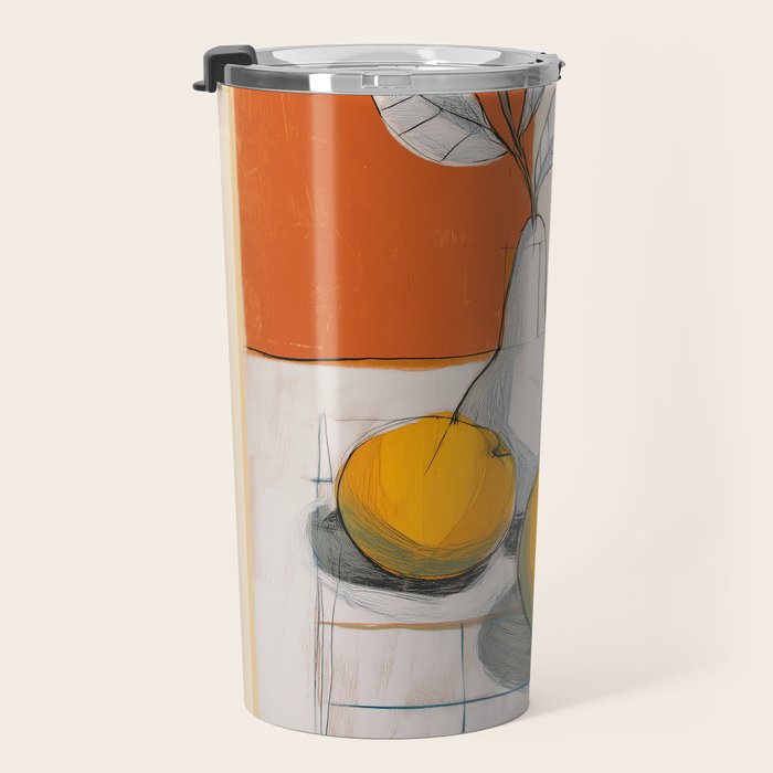 Modern Pear Still Life Travel Mug Gallery Image 3