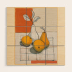 Modern Pear Still Life Wood Wall Art Gallery Image 1