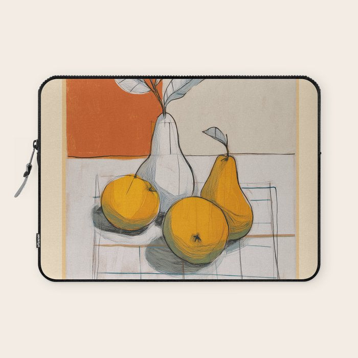 Modern Pear Still Life Laptop Sleeve Gallery Image 1