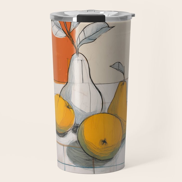 Modern Pear Still Life Travel Mug Gallery Image 1