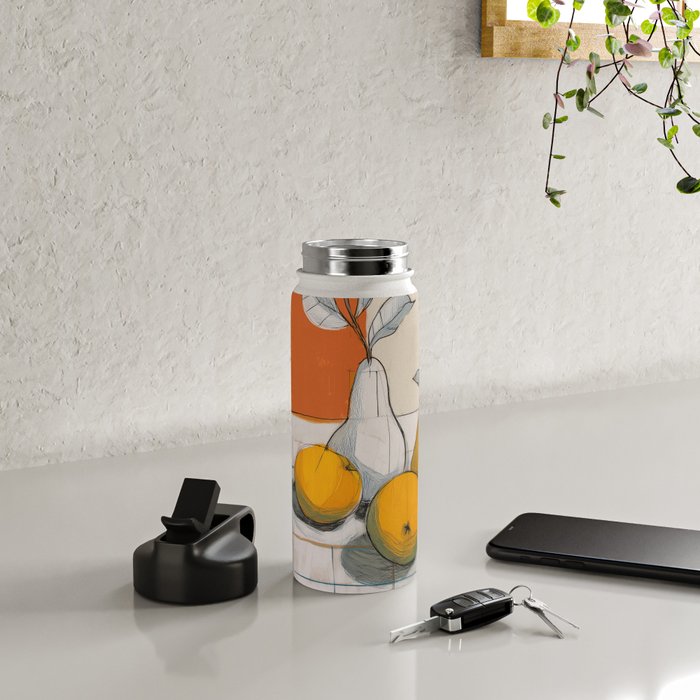 Modern Pear Still Life Water Bottle Gallery Image 4