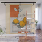 Modern Pear Still Life Wall Mural Gallery Image 1
