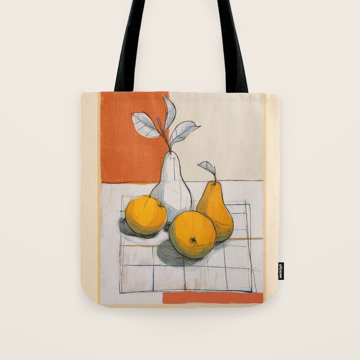 Modern Pear Still Life Tote Bag Gallery Image 1