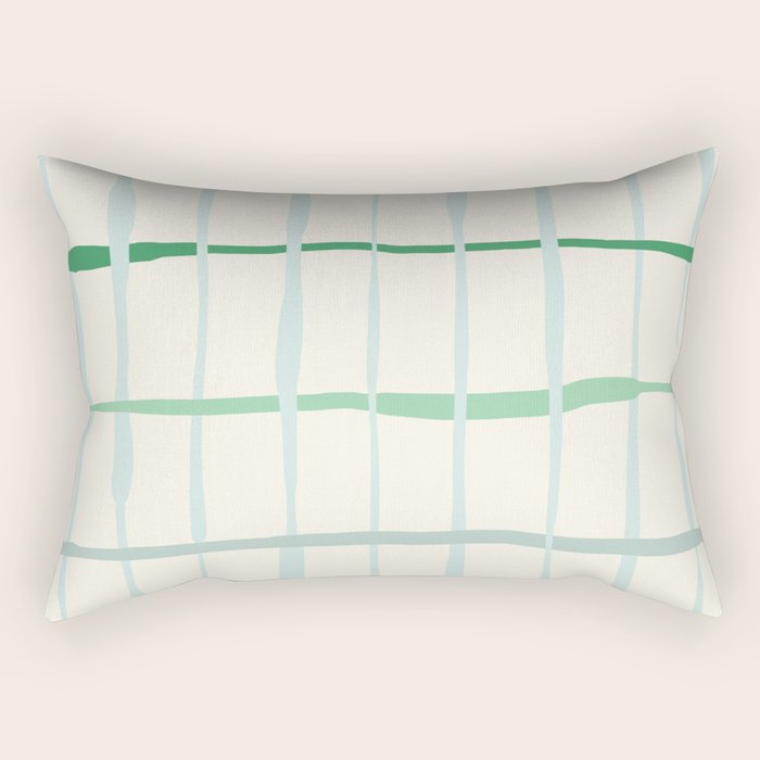 Summer lines mint Rectangular Pillow Gallery Image 2