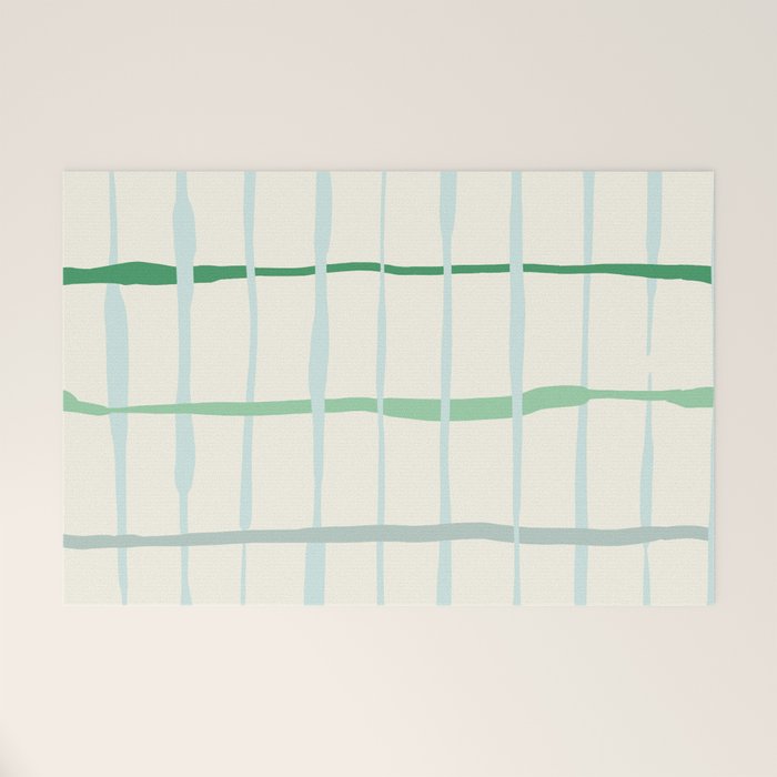 Summer lines mint Welcome Mat Gallery Image 1