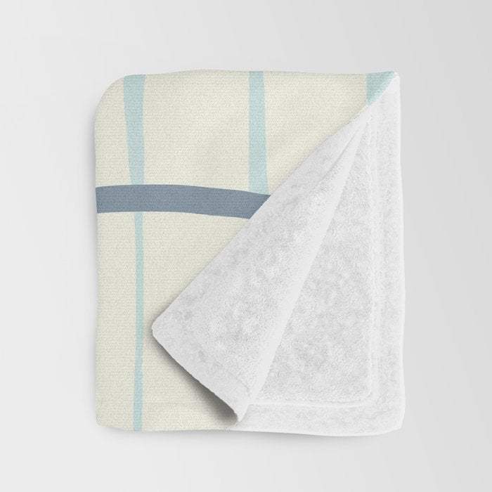 Summer lines mint Throw Blanket Gallery Image 3