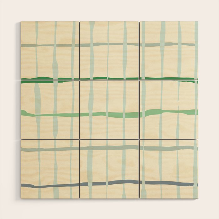Summer lines mint Wood Wall Art Gallery Image 1