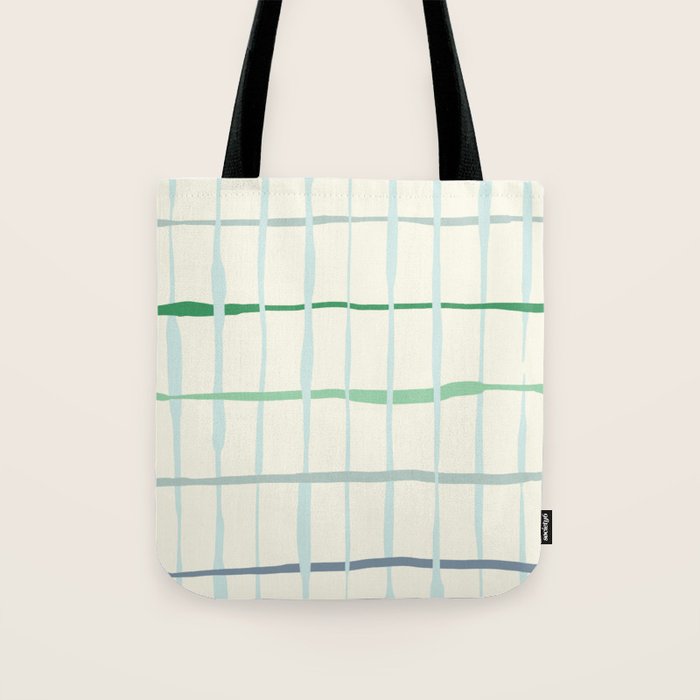 Summer lines mint Tote Bag Gallery Image 1
