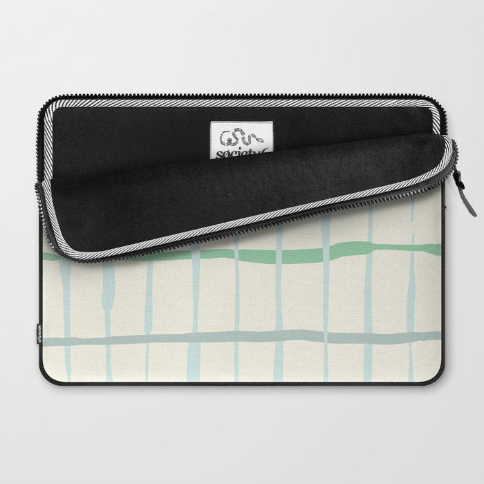 Summer lines mint Laptop Sleeve Gallery Image 2