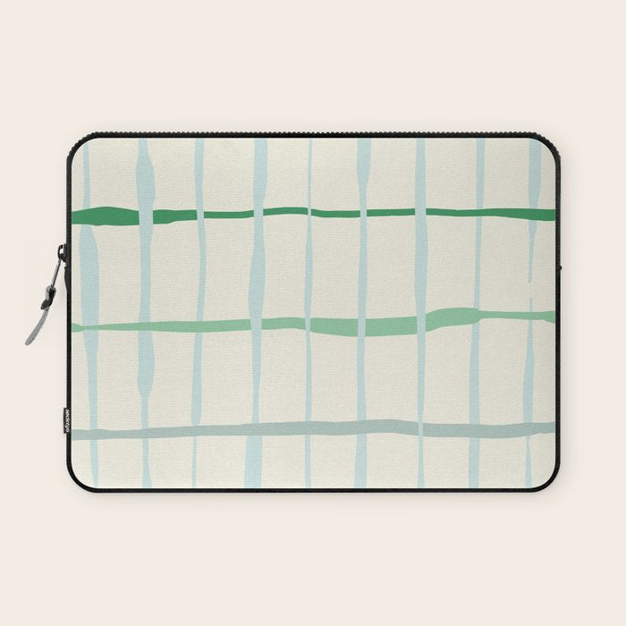 Summer lines mint Laptop Sleeve Gallery Image 1