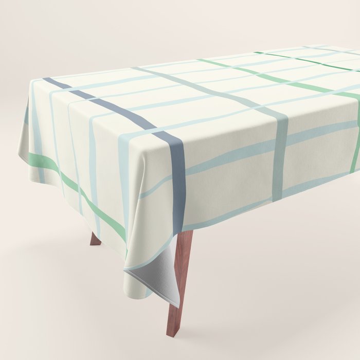 Summer lines mint Tablecloth Gallery Image 1