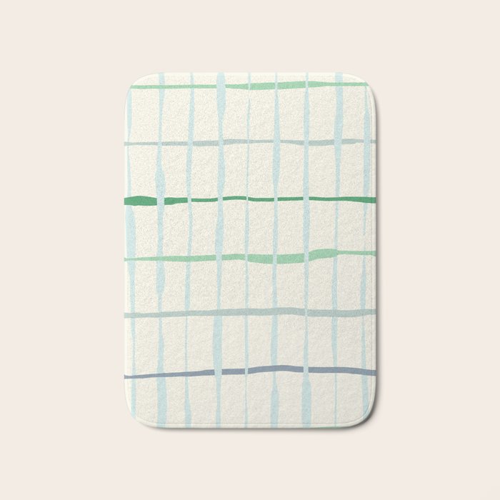 Summer lines mint Bath Mat Gallery Image 1