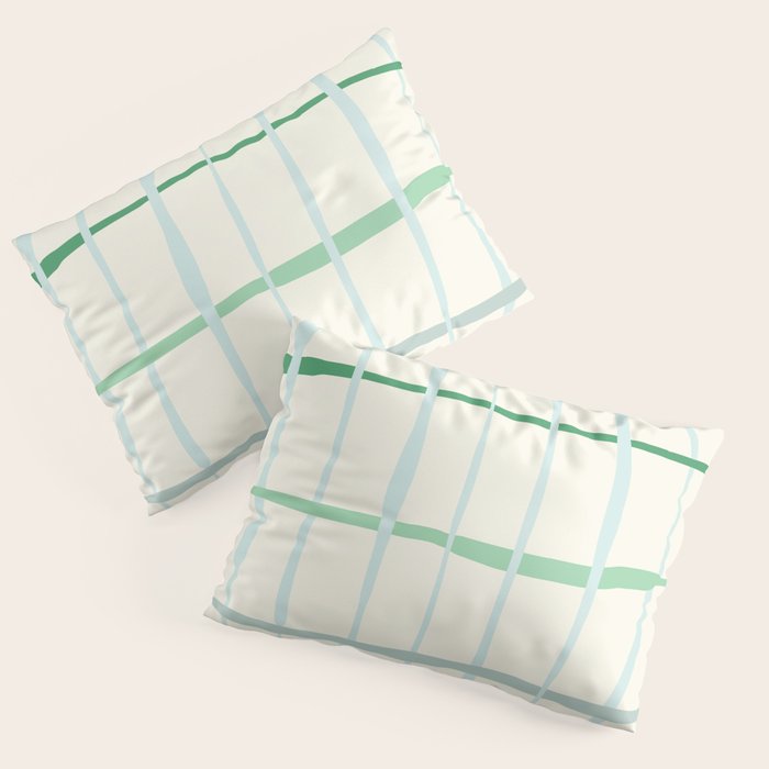 Summer lines mint Pillow Sham Gallery Image 3